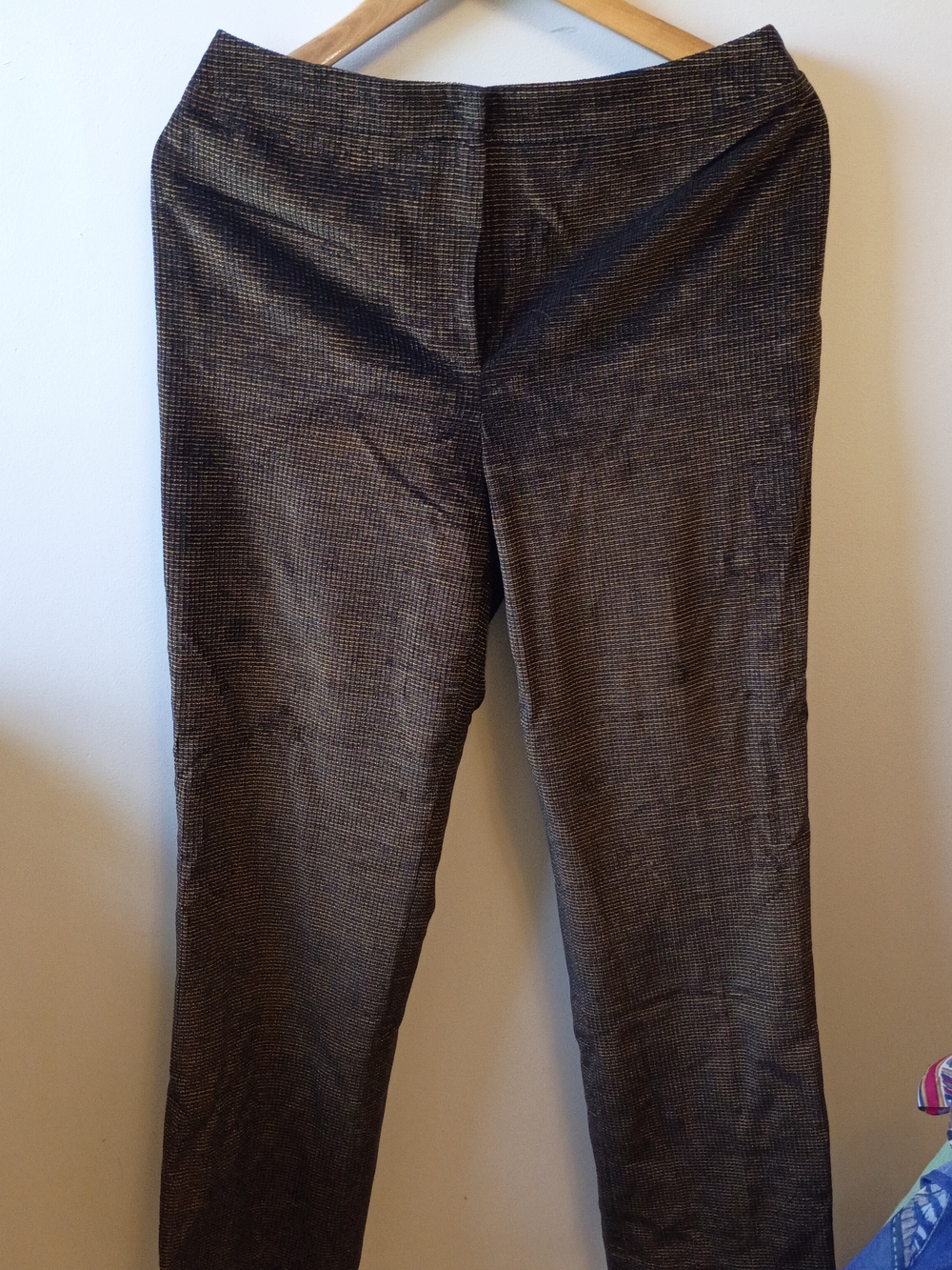 Carlisle Brown Glen Plaid Slim Trousers